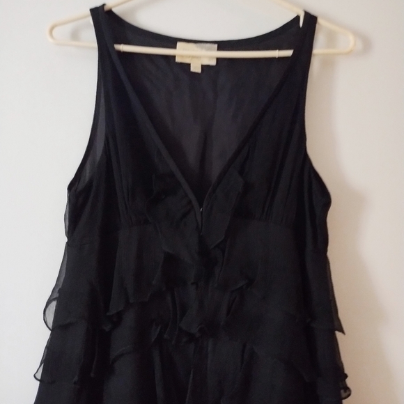 Elizabeth & James The Row Black Silk Tiered Ruffles Top M - Picture 2 of 5